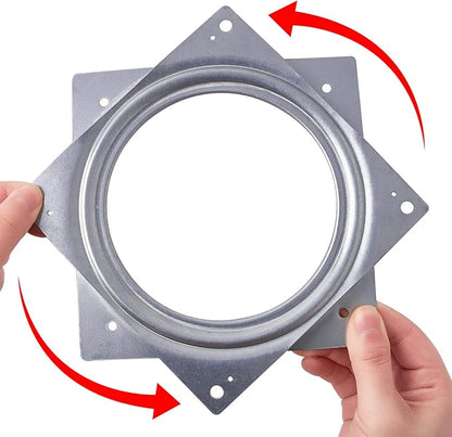 2Pack 6" Lazy Susan Turntable 500-lb Steel Ball Bearing Rotating Tray Strong Sturdy Table Cabinet Low Profile for 360˚ Chair and Door, Kitchen, Craft Project, Makeup Holder, Monitor(6 Inch)