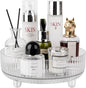 360 Rotating Makeup Organizer Perfume Tray Skincare Holder Spinning Cosmetic Storage Bathroom Countertop Organizer Lazy Susan Turntable for Dresser, Vanity, Kitchen, Small Clear