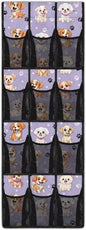 Cute Dogs Over The Door Shoe Organizer Mesh Fabric Door Hanger Organizer for Living Room Space Saving Shoe Holder Hanger Easy to Install Wall Hanging Storage for Closet
