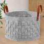 BOLDMONKEY Blankets Basket 20" x20 " x11.8 ", Large Storage Baskets for Organizing Round, Living Room Dog Toy Bin for Dirty Clothes, Pillows, Towel-Light Gray