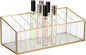 ELLDOO Rollerball Perfume Organizer, 24 Acrylic Spaces Glod Glass Perfume Storage Holder Beauty Scent Holder, Makeup Lipgloss Lipstick Display Case