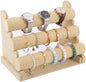 3 Tier Bracelet Holder Display, Velvet Watch Organizer Stand for Selling, Detachable Jewelry Racks for Vendors(Yellow)