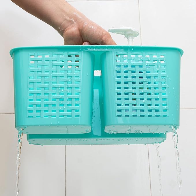 Tiawudi Portable Shower Caddy, Caddy Organizer with Handle, Plastic Shower Basket Hold Soap, Shampoo, Hair Supplies and Beauty Products, Cleaning Supplies Organizer for Home, Dorm, Shelf and Cabinet