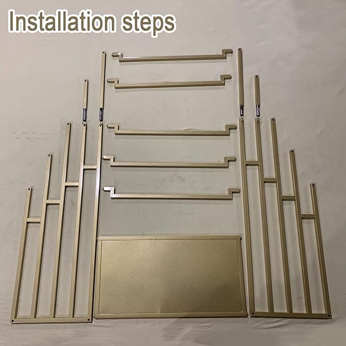 Floor Standing Scarf Display Stand, Metal Freestanding Scarf Holder Organizer, Towel Rack for Commercial Clothing Retail Store Sheets Suit Pants (Color : Gold, Size : 80X40X150CM)