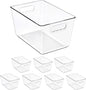 Sorbus Clear Storage Bins, 8 Pack Large Organization Bins with Handles – Clear Storage Containers for Storage, Pantry, Fridge, Cabinet, Closet & Kitchen Organization – BPA-Free Plastic