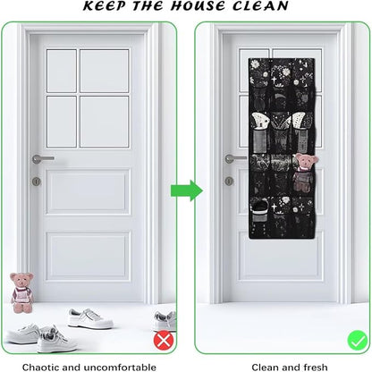 White Butterfly Hanging Shelves Over the Door Organizer Storage for Closet with 12 Pockets,Nursery Organization,Over The Door Organizer,Organizer for Bedroom Bathroom,Kitchen
