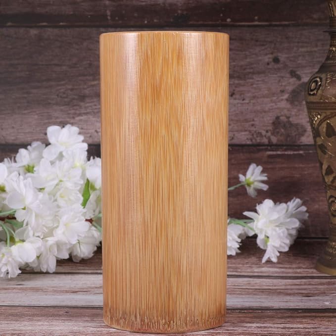 KItchen Utensil Holder Caddy Bamboo Kitchen Tool Holder Chopsticks Storage Barrel Spoon Fork Holder Cutlery Storage Container Organizer 20cm