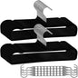 Velvet Pants Hangers Non Slip, 30 Pack Velvet Hangers for Closet with Porous Hooks, Strong Durable Space Saving Slim Clothes Hanger, Ultra Soft Flocked Hanger for Pants/Shirts/Bra/Shorts (Black)