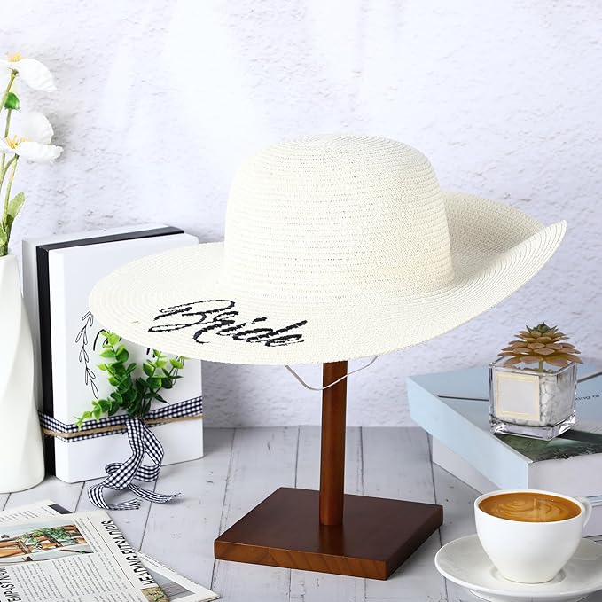 Weysat 4 Pack Wooden Hat Display Stand with Square Base Brown Rustic Vintage Hat Rack Holder for Wig Cap Helmet Boutique Jewelry Organizer for Home Store Tabletop Shelf Decor, 12 x 6 x 4 Inches