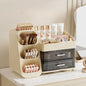 Makeup Organizer with Drawers,Large Capacity Countertop Organizer for Vanity,Bathroom and Bedroom Desk Cosmetics Organizer,Easy To Storage Skincare,Brushes,Lotions (Cream)