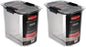 Rubbermaid Brilliance 12-Cup Airtight Food Storage Container,Perfect for Pantry Staples,Clear/Grey,(Pack of 2)