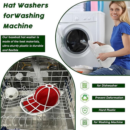Hat Washer Cage Hats Cleaner, Hat Washer for baseball caps for Washing Machine with Mesh Bags Cleaning Protector Cage