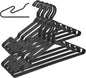 Heavy Duty Metal Hangers with Unique Hook Design Durable & Sturdy Coat Hangers 4mm Thick Withstands 25lbs Weight Smooth Powder Coated Finish Compact Shirt Hangers - 40 Pack Black