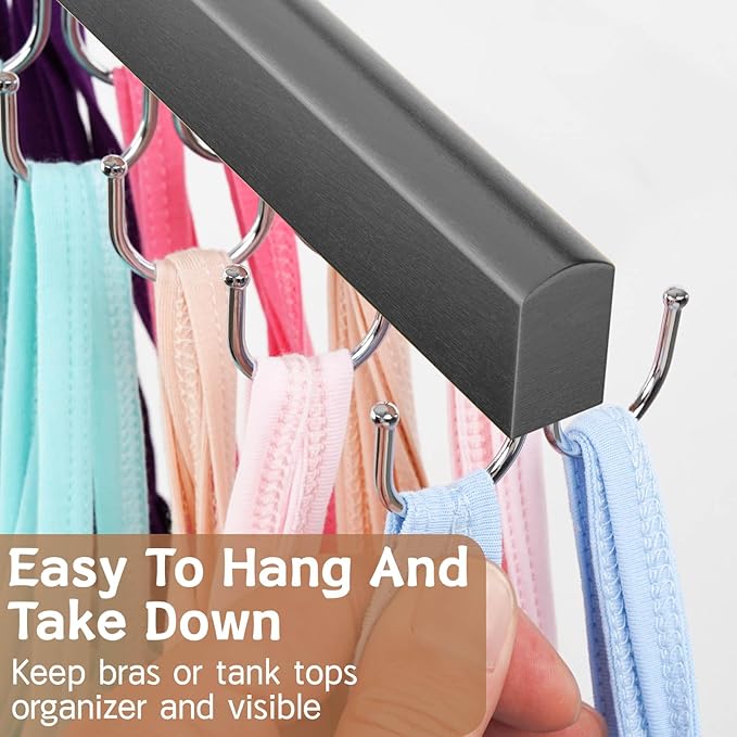 Belt Organizer for Closet, Belt & Bra Hanger for Women/Men, Tie & Belt Rack with 22 Rotatable Hooks, Stackable Space Saving Hangers, Tie Hanger, Bra Organizer, Tank Top Hanger, 3pcs