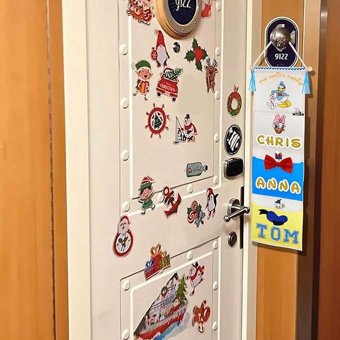 RUNROLE 8 Inch Narrow Fish Extender to Right Fit the Cabin Door - 1, 2, 3, 4, 5 Pocket, Blank White for Easy Customization, 2026 &2027 FE for Gift Exchanges and Pixie Dust
