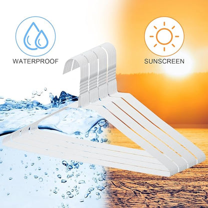 Yuntau 120 Pcs Wire Hangers Bulk 17.7" Dry Cleaner Hangers, Suit Holders for Home Caped Clothing (White)