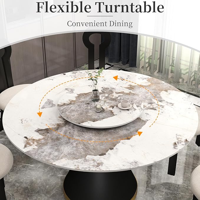 31.5" Lazy Susan for Table Top Tempered Glass Rotating Serving Tray for Dining Table, Kitchen Lazy Susan Organizer Spinning Rotating Food Server Party Centerpieces