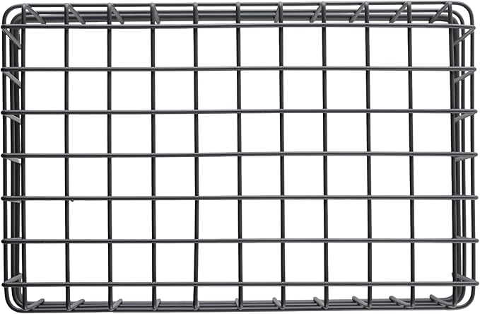 G.E.T. WB-964-MG Rectangular Metal Storage Wire Basket for Pantry, Produce and More, 9" x 6" x 4"