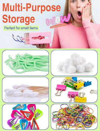 Qtip Holder for Bathroom Wall Organizer – Bathroom Decor, Dorm Room Essential, Small Q-tip Dispenser for Cotton Swabs, Balls, Pads, Floss Picks – Office Storage, Vanity Makeup Organizer(6 Pcs)