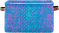Blue Mermaid Scale Storage Baskets,Decorative Collapsible Rectangular Canvas Fabric Storage Bin for Home