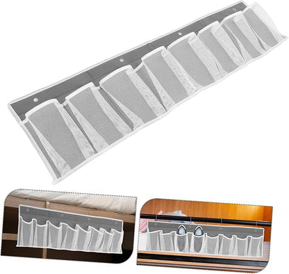 Bedside Hanging Shoe Organizer Non Woven Fabric Mesh Storage Bag with Compartments for Rv and Camper Space Saving Closet Organizer for Shoes and Accessories