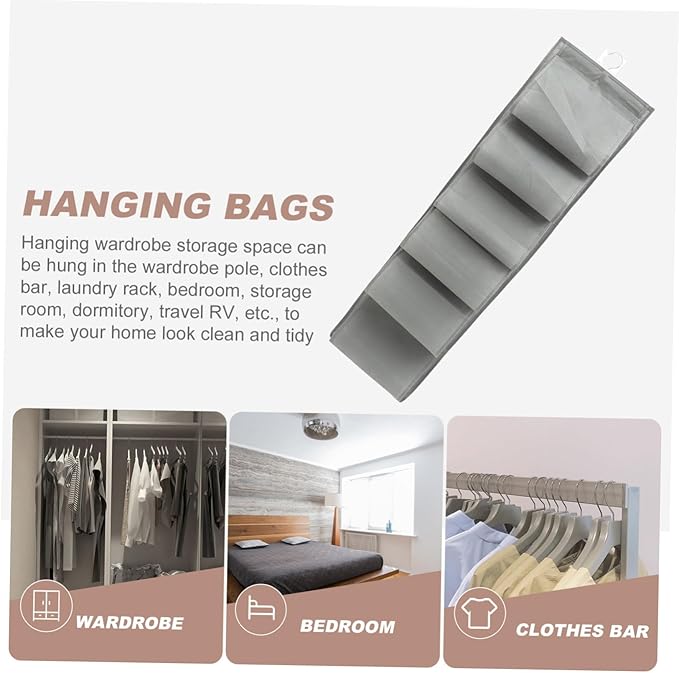 OUNONA Shoe Organizer for Closet Hanging Storage Bag Dorm Storage Organizer Space Saver