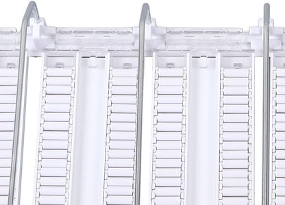 Fabater Drink Organizer for Fridge, 6 Rows Adjustable Width Automatic Pusher Glide, Self Pushing Soda Can Organizer for Refrigerator, Large Capacity, Automatic Drink Dispenser for Fridge