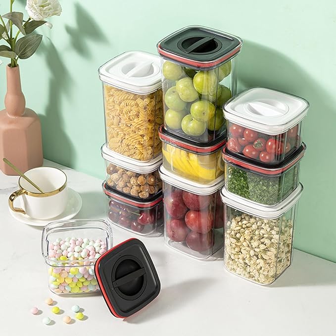 Cereal Storage Box,Large Capacity Airtight Food Storage Containers,Plastic Cereal Storage Containers for Kitchen Organizer White1300ML