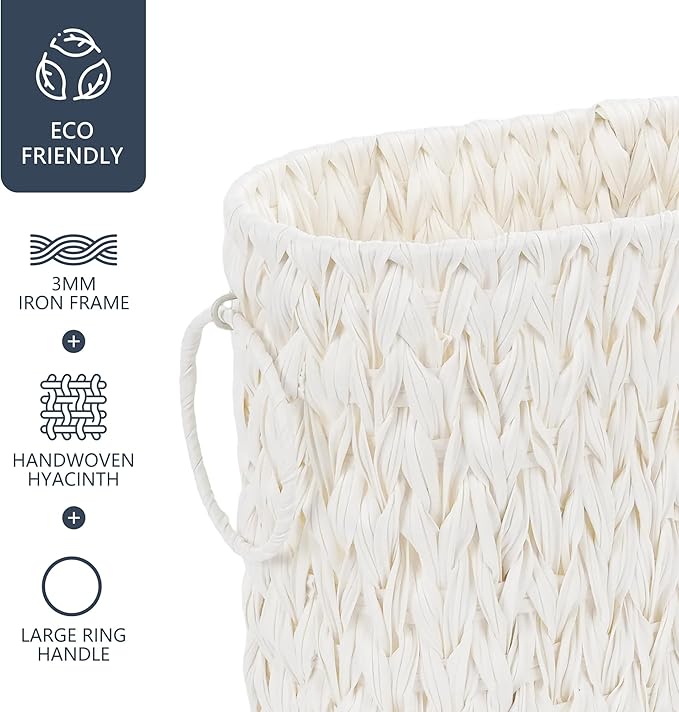 Coeusy Toilet Paper Basket,Boho Decorative Toilet Paper Storage,Large Wicker Basket for Bathroom Storage,Free Standing