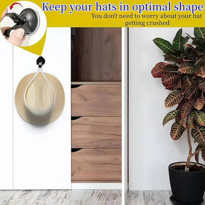 2 Pcs Cowboy Hat Holder for Trucks and Cars —Easy to Use,Suction Cup Hat Rack —(Without the need for any tools),Universal Hat Mount for Windshield/Dash,Suitable for Cars/Trucks/Home Doors