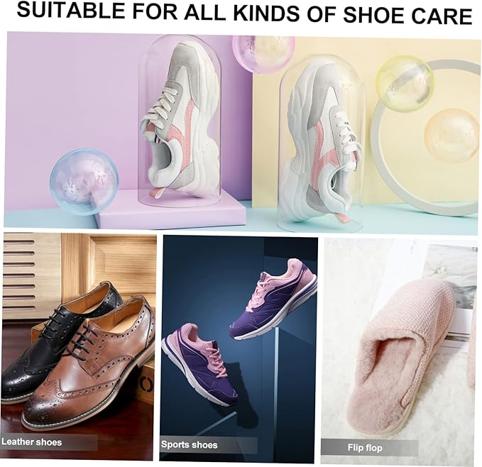 6pcs Plastic Shoe Box Thicken Stackable Storage Containers for Shoes Sneakers Boots Organize Your for Home Office Entryway