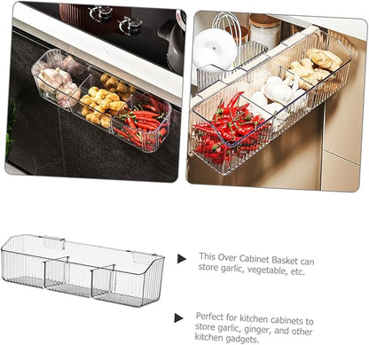 Unomor Cabinet Door Organizer Multi-purpose Kitchen Hanging Basket Vegetable Storage Rack Strong Load