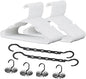 VECELO 50 Pack Plastic Hangers-Clothes Hangers Set with Shoulder Non Slip Notches for Closet Space Saving-Heavy Duty Coat Hanger,White