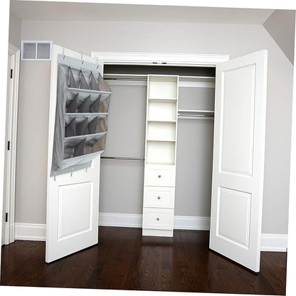 Ciieeo Multi-layer over The Door Organizer Hanging Storage Bag for Shoes Accessories Breathable Space-saving for Home Office Gray