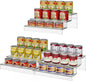 Adjustable Acrylic Can Rack Organizer for Pantry, 3 Tier Expandable Canned Storage Holder, Soda Can Dispenser Shelf Holds Up to 24 Cans, Clear Canned Display for Cabinet & Countertop (Patent Pending)