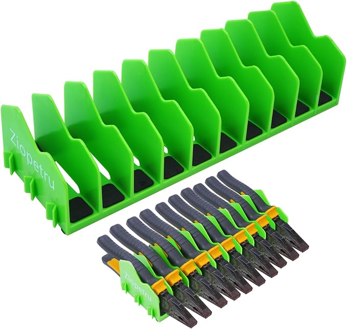 Ziopetru Plier Organizer Rack, 10-Slot Pliers Organizer for Tool Box Drawer, Tools Organizers Players with Non-Slip Rubber Base, Fits 0.8" Tools, 3" H Drawers（1 Pack