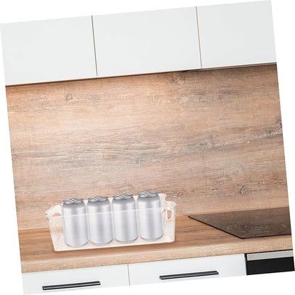 COLLBATH Refrigerator Organizer Bin for Cans Space-saving Clear Beverage Dispenser Holder Efficient Drawer Design for Easy Access to Soda Juices and Drinks Construction