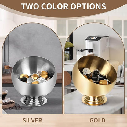 Coffee Pod Holder-Coffee Pod Storage-K Cup Holder-Espresso Pod Holder-Coffee Pod Organizer(SILVER)