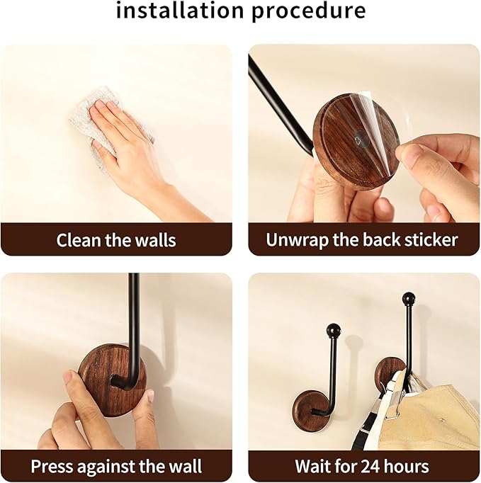 hat racks (2pcs) Wall-mounted hat rack, multi-functional wall hook, self-adhesive wall-mounted hat storage organizer for wardrobe