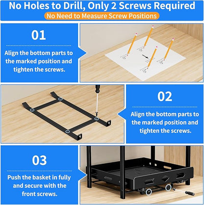 BOIVSHI Pull Out Spice Rack Organizer for Cabinet, 2 Tier Cabinet Spice Rack Organizer, Height Adjustable Vertical Spice Rack for Kitchen Cabinet (11.9''Wx10.8''Dx9.2''H, Metal Black)