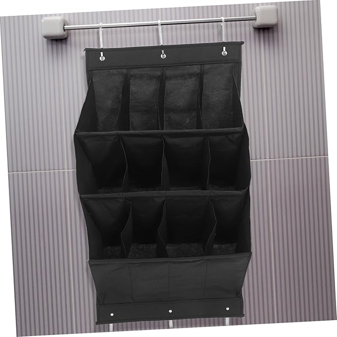 Ciieeo 12Grid Over the Door Shoe Organizer Wall Mounted Storage Rack for Shoes Accessories More Tool Installation for Narrow Doors Closets