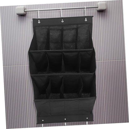 Ciieeo 12Grid Over the Door Shoe Organizer Wall Mounted Storage Rack for Shoes Accessories More Tool Installation for Narrow Doors Closets