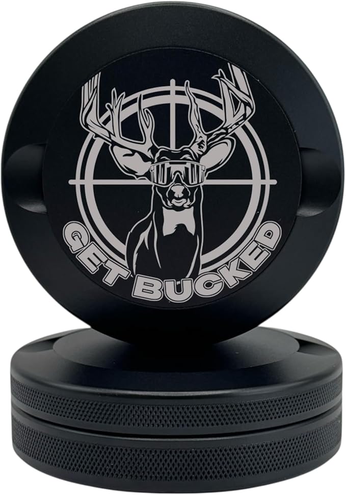 Get Bucked | Metal Container for Zyn, Premium Aluminum Can & Rugged Pouch Holder | Extra Capacity, Knurled Grip & Used Pouch Storage | EDC (Black)