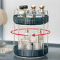 360 Rotating Makeup Organizer for Vanity, Bathroom Countertop Organizer Spinning Perfume Organizer, High-Capacity Cosmetic and Skincare Dresser Make Up Holder Rack (2 Tiers, Blue)