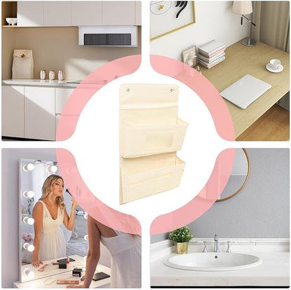 Wall Pocket - 15.75 x 24.8 Inch Step , Door Hanging Bag, Cupboard Hangable Storage Bag for Kitchen, Cupboard, Bathroom, Bedroom, Laundry College Door