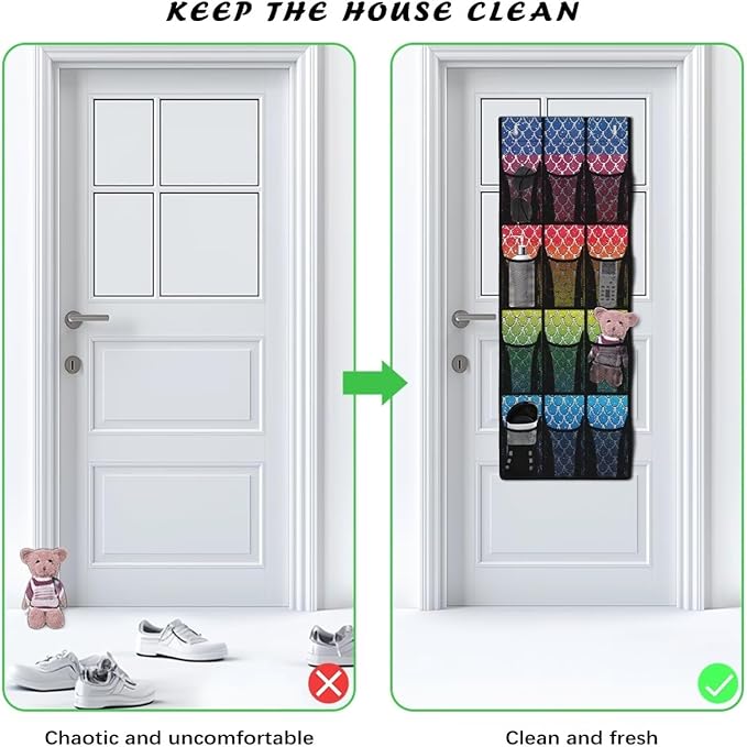 Scales Over The Door Shoes Organizers,Behind Door Shoes Hang Holder Rack,Storage for Small Spaces,Hanging Storage Bags