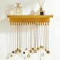 Necklace Holder Wall Hanging Organizer with 56 Hooks and Tray, Wall Mounted Necklace Hanger for Earring, Bracelet, Rings, Hairband, Glasses