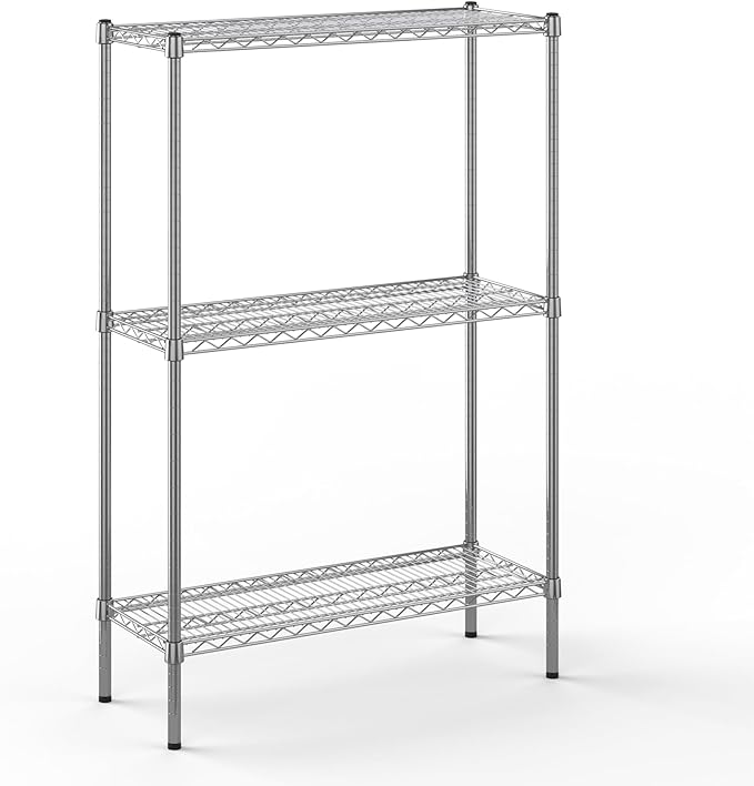 14" Deep x 36" Wide x 54" Height Wire Shelving Kit | 3-Tier | NSF Commercial Storage Rack Unit