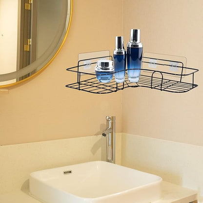 2 Pack Shower Caddy Adhesive for Replacement, Strong Transparent Adhesive for Shower Caddy Sticky Pads, No Drilling for Corner Shelf Basket, Bathroom Storage Shelves, Kitchen Racks and Soap Holder