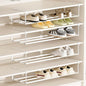 UFORU Expandable Hanging Shoe Rack Organizer for Closet, Adjustable Shoe Rack Under Cabinet Shelf, Versatile Under Shelf Storage for Kitchen, Book, Clothing Storage and Organization(White,4PCS)